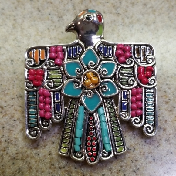 Phoenix Bird Pendant turquoise look. - Picture 2 of 8